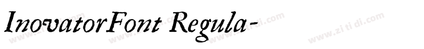 InovatorFont Regula字体转换